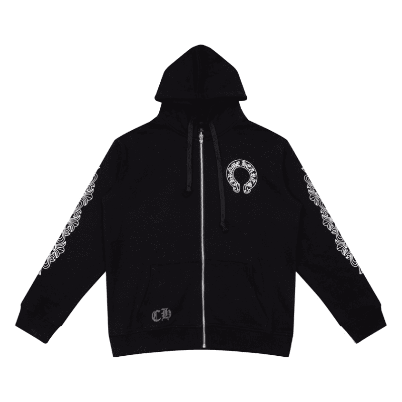 Moletom Chrome Hearts Horseshoe Floral Preto