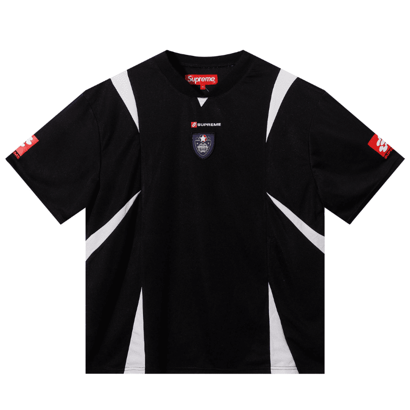 Camiseta Supreme Crest Soccer Jersey Black Camiseta Supreme Crest Soccer Jersey Black