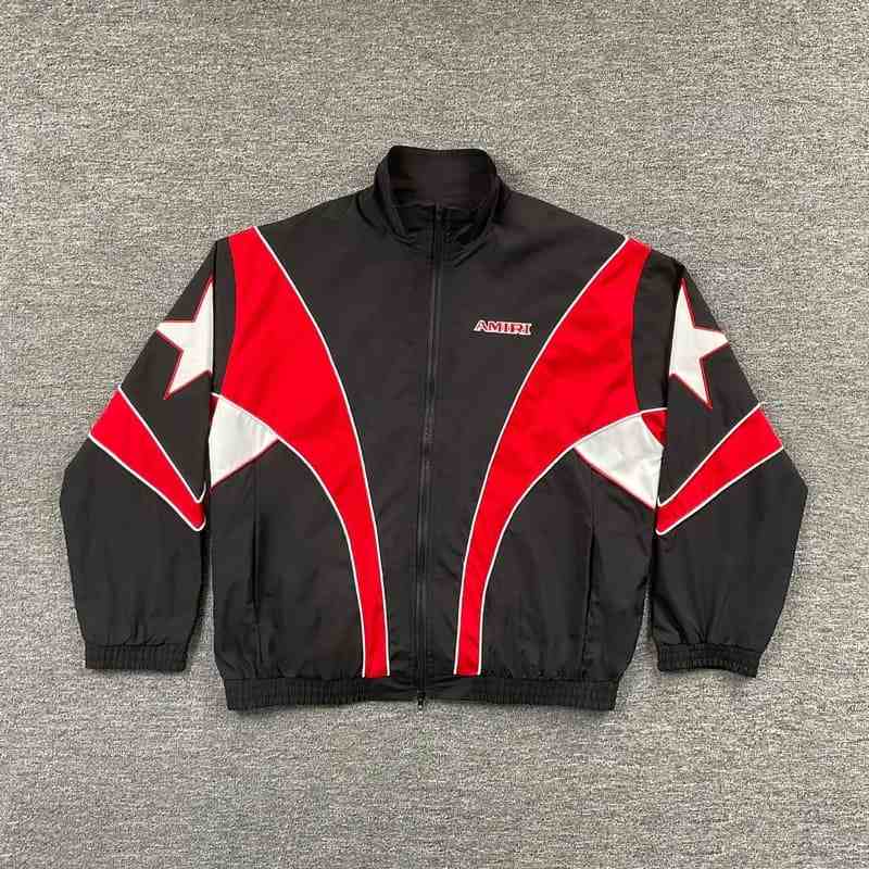 Jaqueta Amiri Sport Windbreaker Black/Red