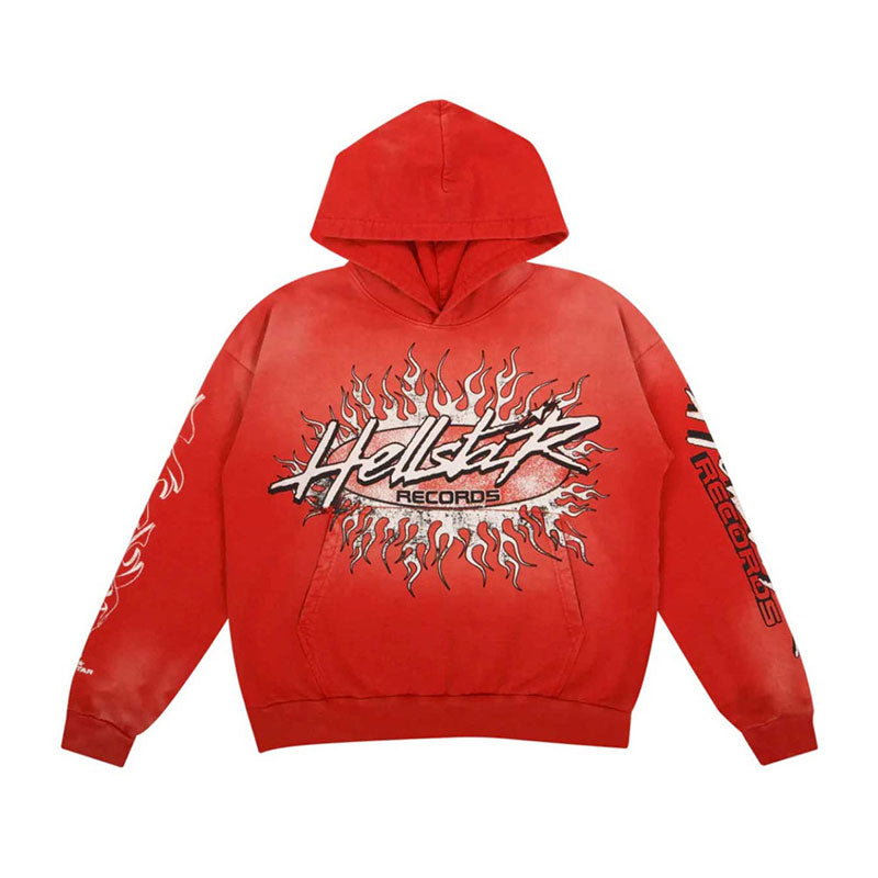 トップス Hellstar Records Lava Hoodie Red Moletom Hellstar Records Hoodie Red
