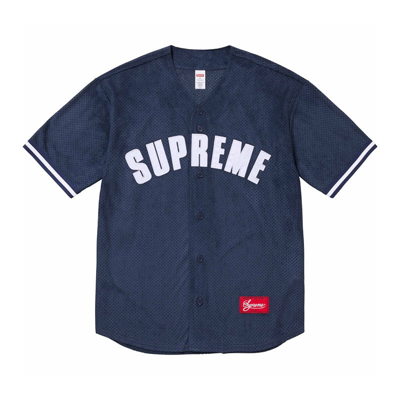 トップス Supreme suede baseball jersey Camiseta Supreme Ultrasuede Mesh Baseball Azul