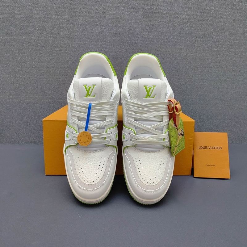 Louis Vuitton LV Trainer White Green