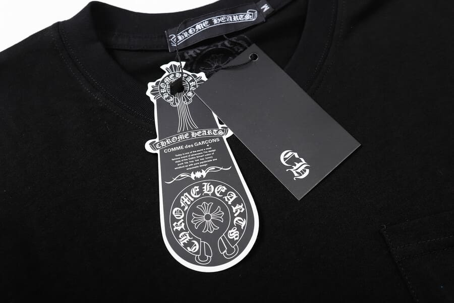 Camiseta Chrome Hearts Triple Cross Logo Preta