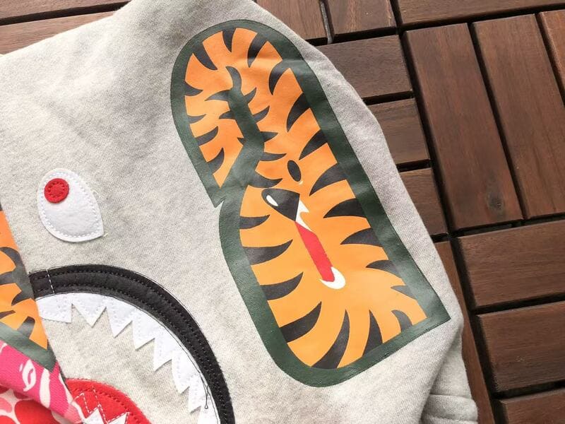 Moletom Bape Shark ABC Pink Grey