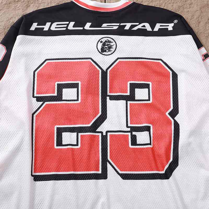 Camisa Hellstar Jersey Long White/Red