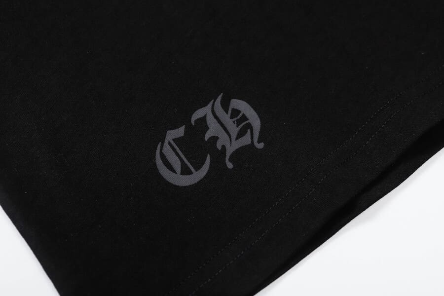 Camiseta Chrome Hearts Triple Cross Logo Preta