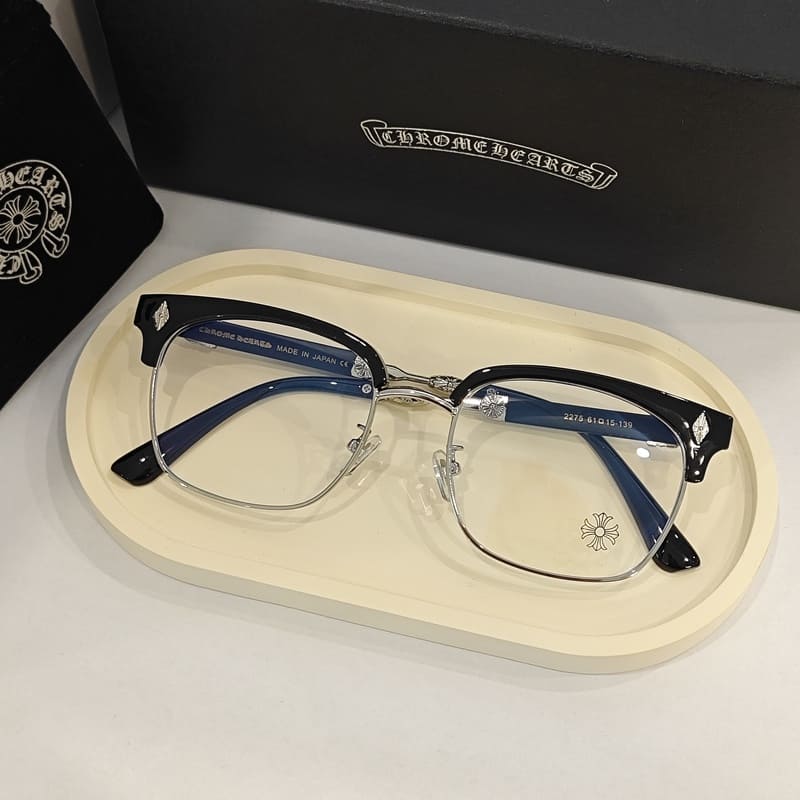 Óculos Chrome Hearts CH Black Silver