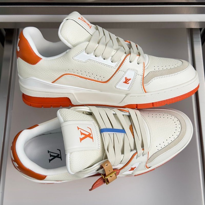 Louis Vuitton LV Trainer White Orange