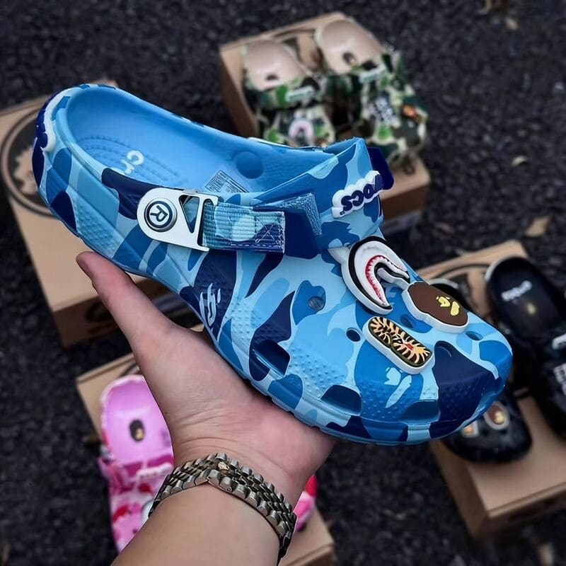BAPE x Crocs Classic Clog Blue