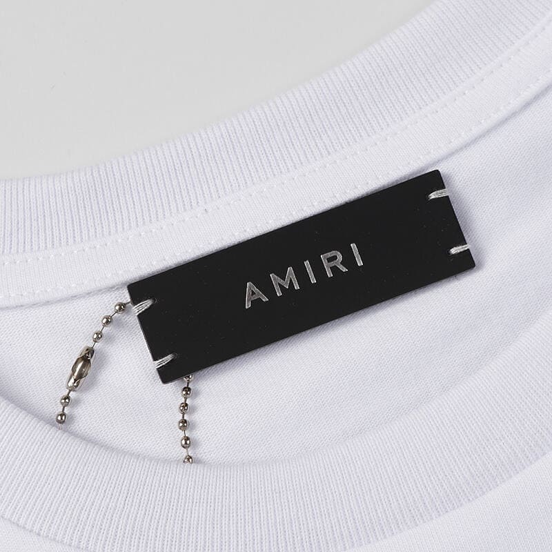 Camiseta Amiri Staggered Chrome Branca