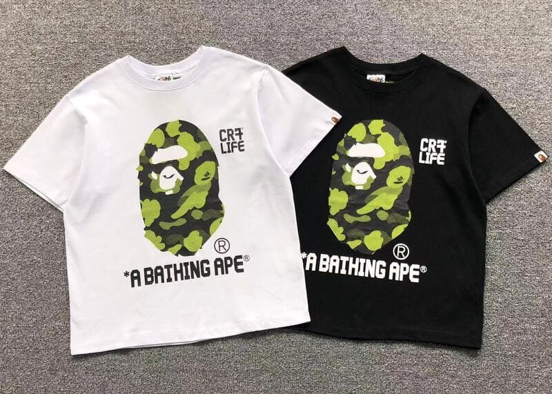 Camiseta BAPE x CR7Life Big Ape Head Camo Branca