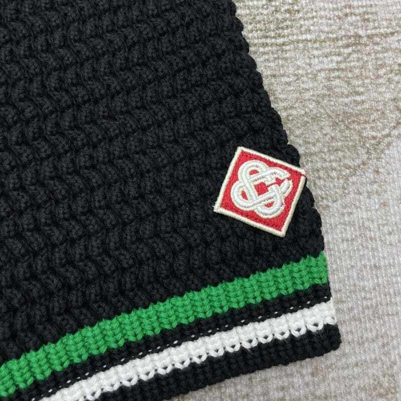 Pronta Entraga - Conjunto Casablanca Crochê Preto e Verde