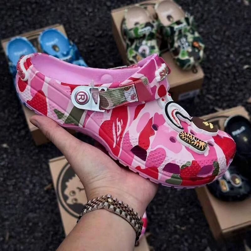 BAPE x Crocs Classic Clog Pink