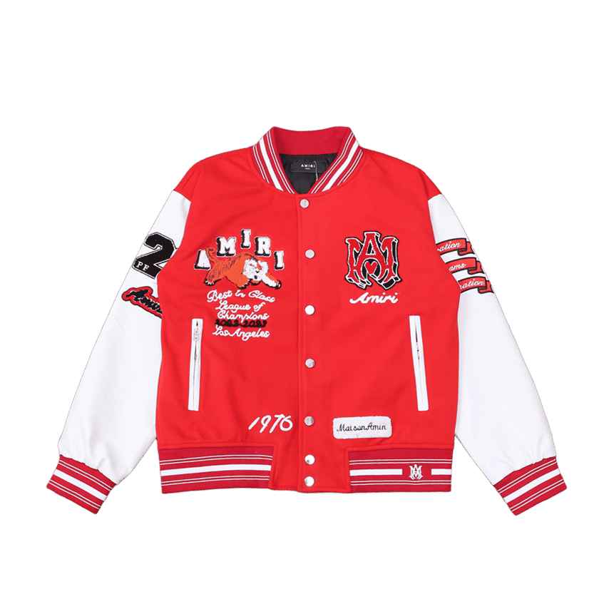 Jaqueta Amiri College Logo Patch Vermelha