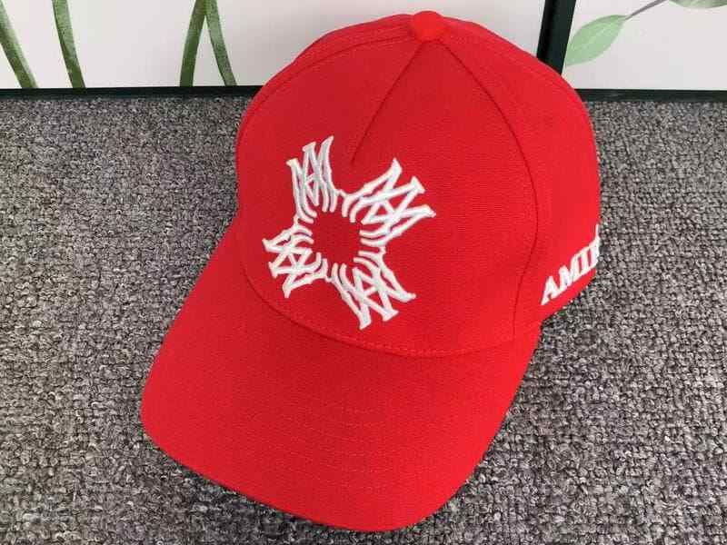 Boné Amiri MA Quad Canvas Vermelho