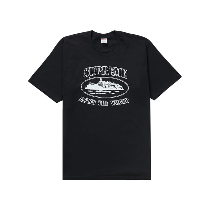 Camiseta Corteiz x Supreme Rules The World Black