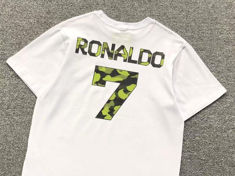 Camiseta BAPE x CR7Life Ronaldo 7 Branca