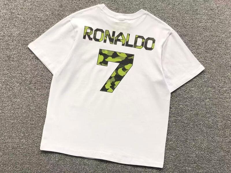 Camiseta BAPE x CR7Life Ronaldo 7 Branca