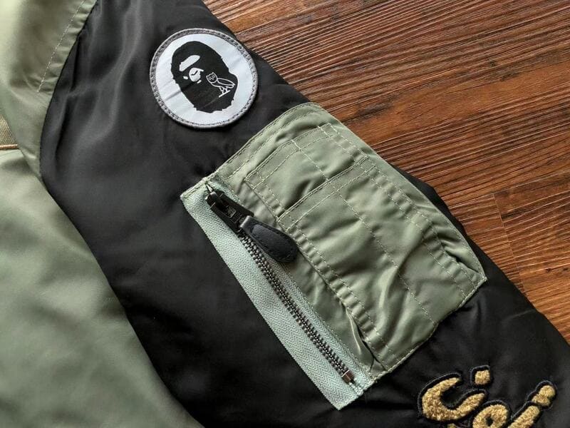 Jaqueta BAPE x OVO Loose Fit MA-1 Olive Drab