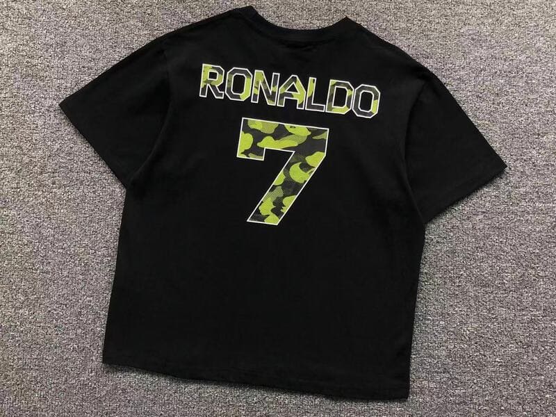 Camiseta BAPE x CR7Life Ronaldo 7 Preta