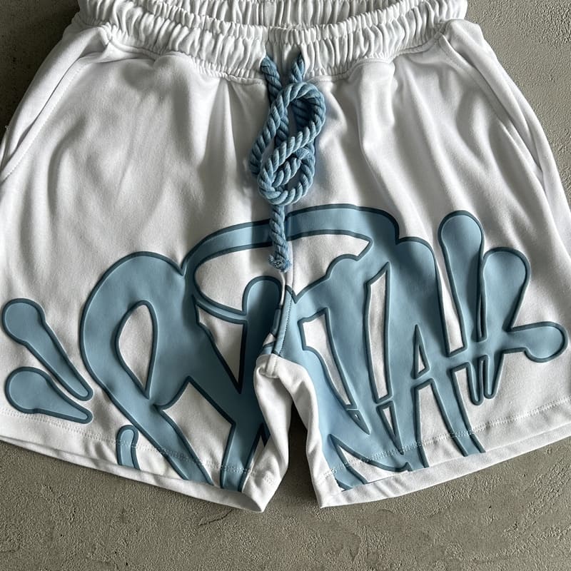 Pronta Entrega - Conjunto Shorts Synaworld White Blue