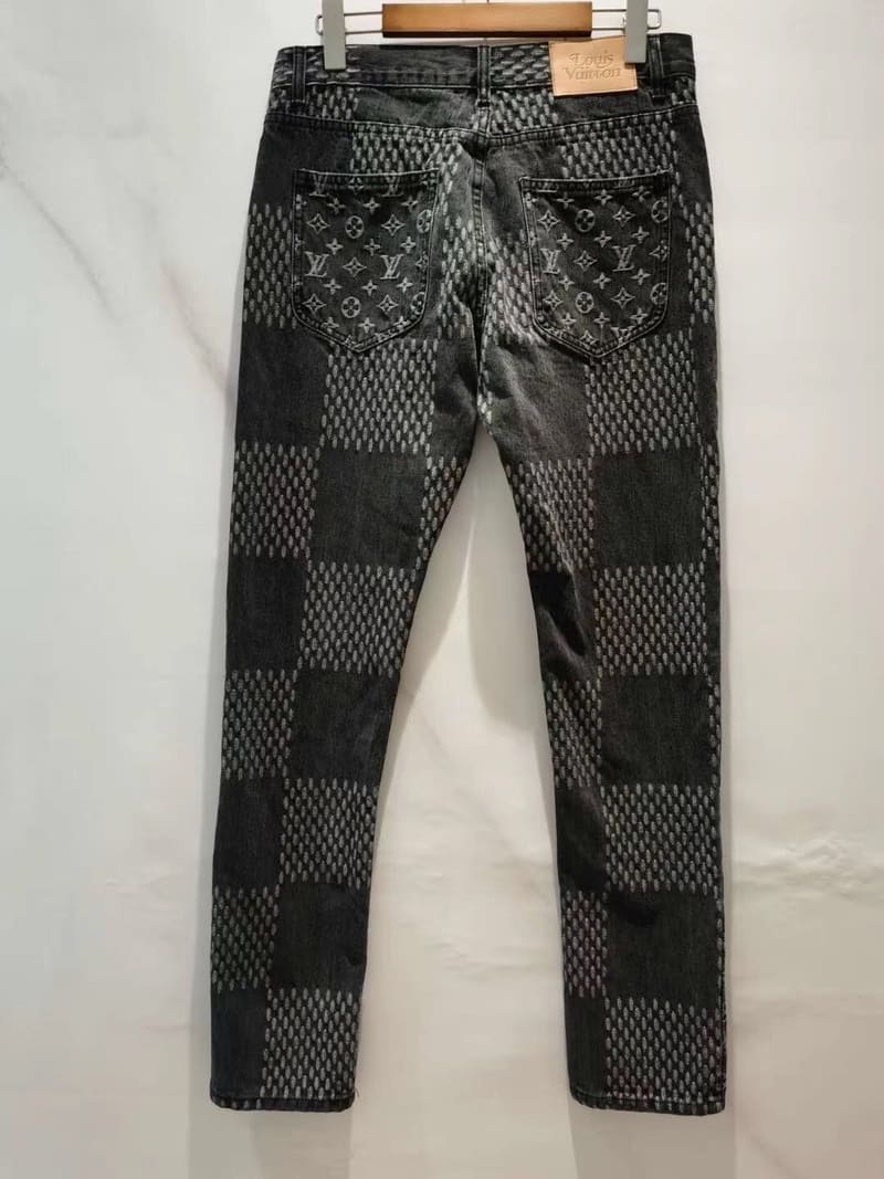 Calça Louis Vuitton x Nigo Giant Damier Waves MNGM