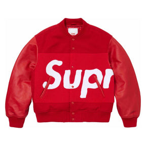 Jaqueta Supreme Big Logo Chenille Varsity Red