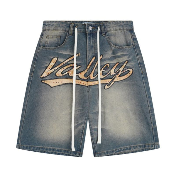 Pronta Entrega - Bermuda Vale Forever Valley Logo Denim