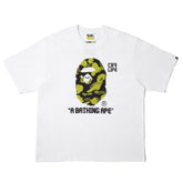 Camiseta BAPE x CR7Life Big Ape Head Camo Branca