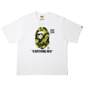 Camiseta BAPE x CR7Life Big Ape Head Camo Branca