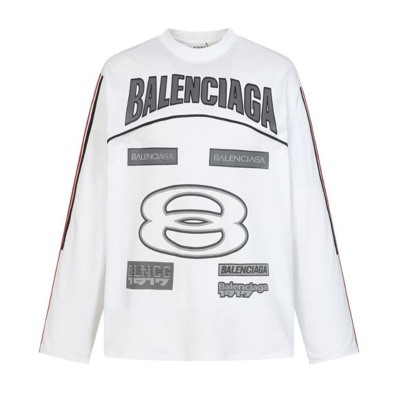 Camisa Balenciaga 1917 Logo "9" Branca