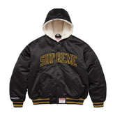 Jaqueta Supreme x Mitchell & Ness Varsity Satin Black