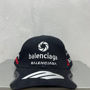 Pronta Entrega - Boné Balenciaga Racer Cotton Drill Black