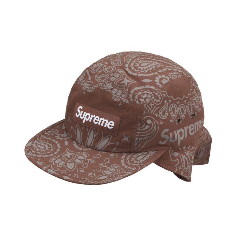 Boné Supreme Reflective Bandana Sunshield Camp Brown