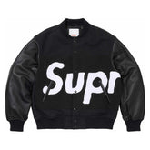 Jaqueta Supreme Big Logo Chenille Varsity Black