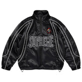 Jaqueta Supreme Satin Piping Pullover Black