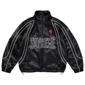 Jaqueta Supreme Satin Piping Pullover Black