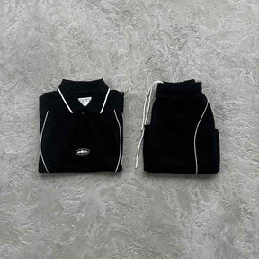 Conjunto Corteiz Island Pique Polo Preto