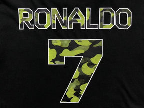 Camiseta BAPE x CR7Life Ronaldo 7 Preta
