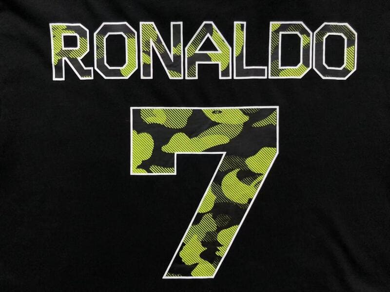 Camiseta BAPE x CR7Life Ronaldo 7 Preta