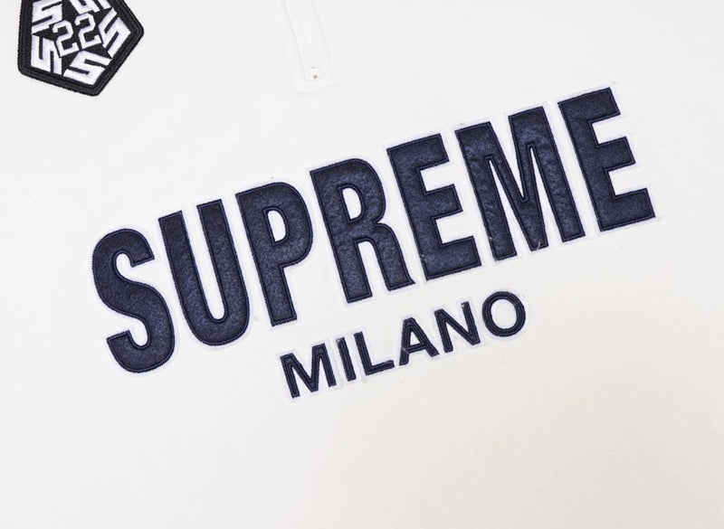 Moletom Supreme Milano Half Zip White