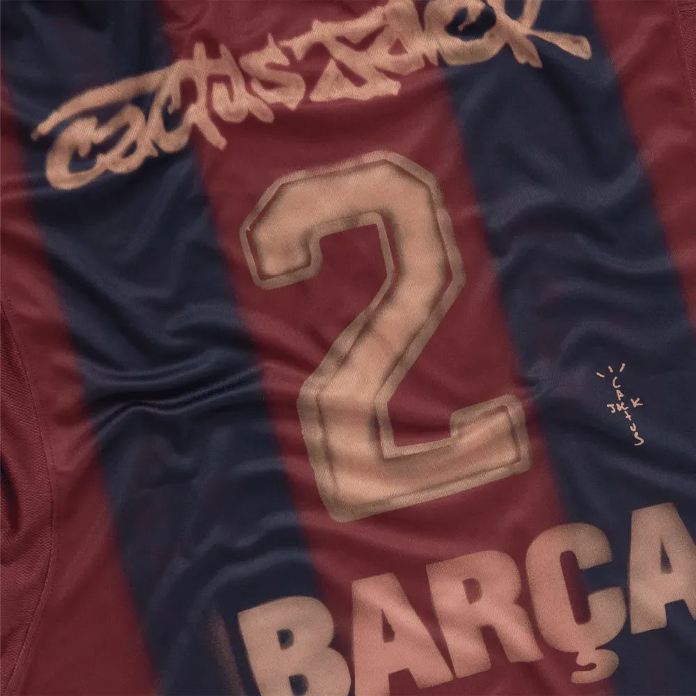 Camiseta FC Barcelona x Travis Scott x Travis Scott Retro 2000/01 Home Skeleton