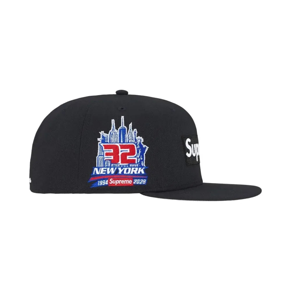 Boné Supreme x New Era Shop Box Logo New York Black
