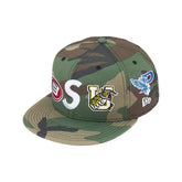 Boné New Era x Supreme Mascots S Logo Woodland Camo