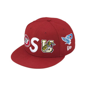 Boné New Era x Supreme Mascots S Logo Dark Red