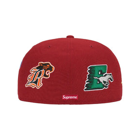 Boné New Era x Supreme Mascots S Logo Dark Red