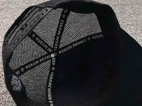 Boné Chrome Hearts Trucker Cemetery Preto/Vermelho