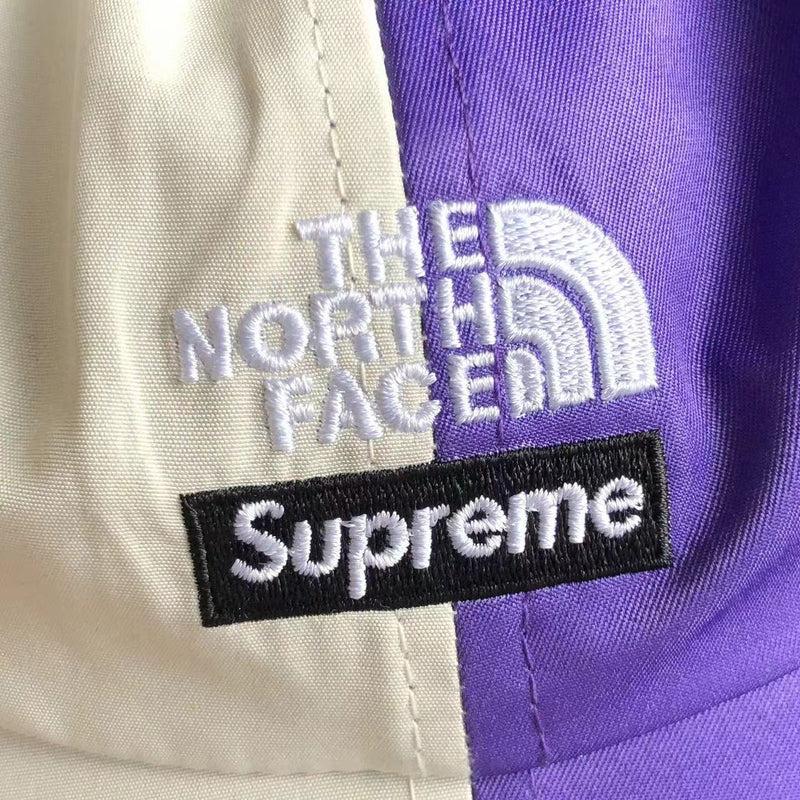 Boné Supreme x The North Face Creme Roxo