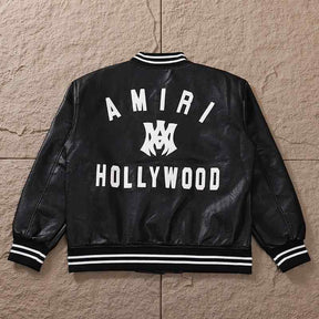 Jaqueta Amiri MA Hollywood bomber Leather Black
