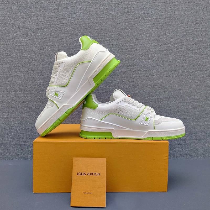 Louis Vuitton LV Trainer White Green